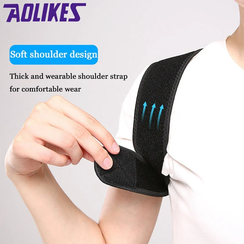 Дышащий Корректор осанки бандаж для взрослых Регулируемый плечевой верх для спины корректирующий пояс Мягкий наплечный desgin