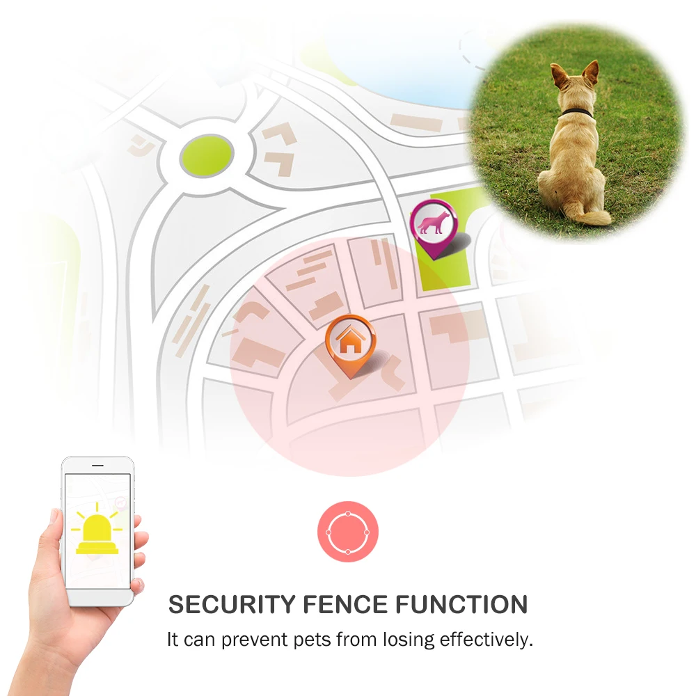 Localizador GPS inteligente para mascotas, Collar resistente al agua con carga USB