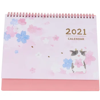 

1 Set Calendar Simple Practical Creative Note-taking Calendar Coil Calendar 2021 Calendar for Desktop Living Room Office