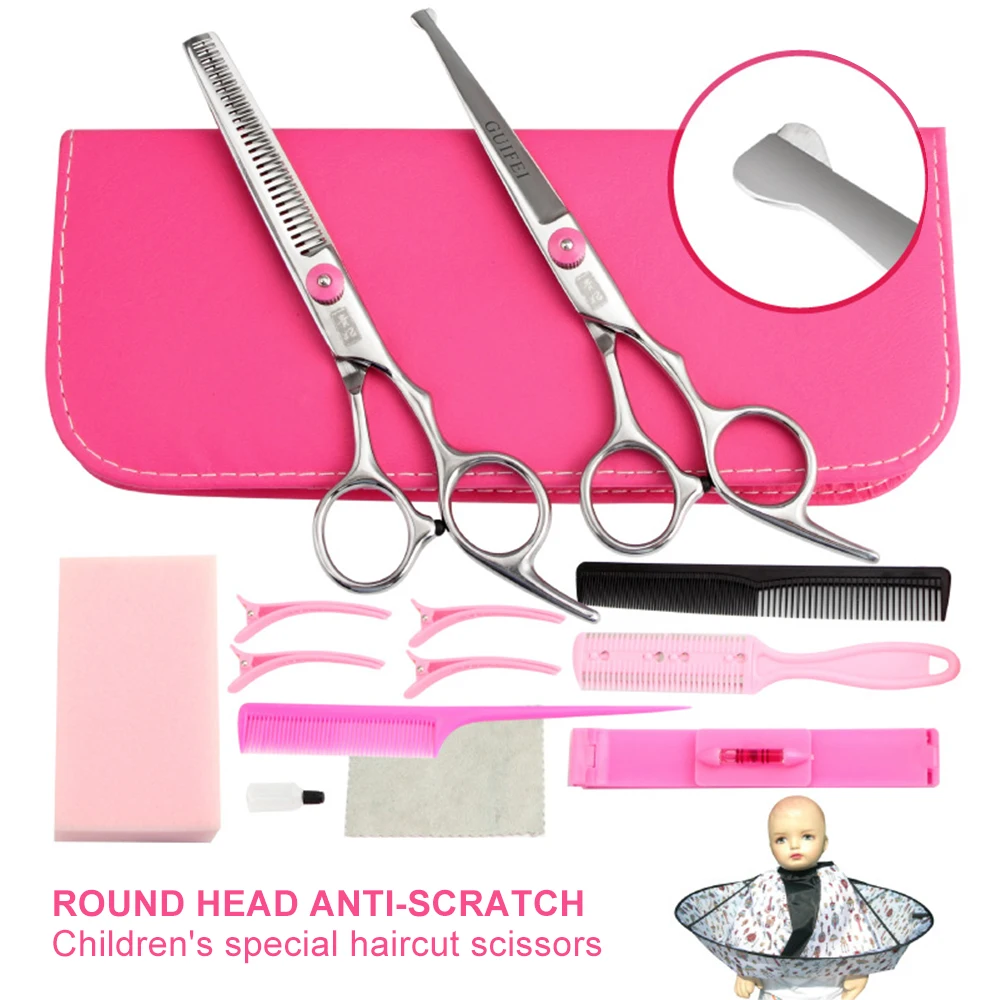 

Children's Hair Scissors Set Stainless Steel Professional Barber Salon Hairdressing Shears Cutting Kits Kids Hair Styling Tool