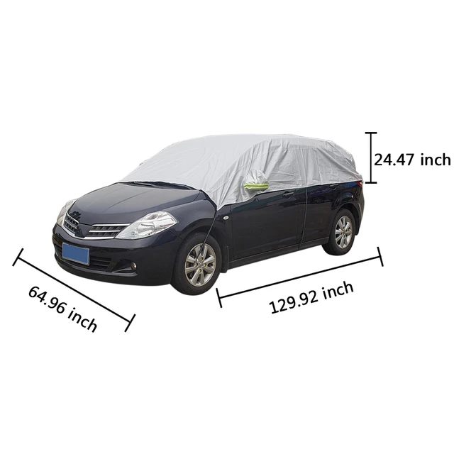 Half Top Car Cover Fit Peugeot 208 Fit Renault Clio UV Protection