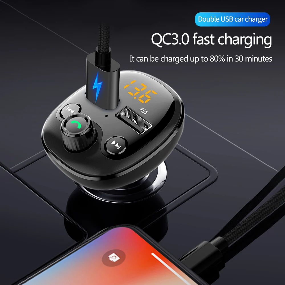 Автомобильный FM передатчик mp3 плеер Bluetooth быстрая зарядка 3 0 QC для Mercedes benz AMG A B C R G