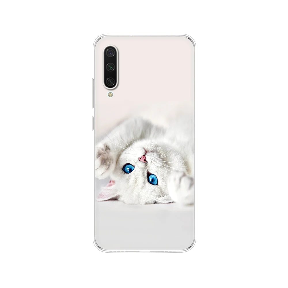 xiaomi leather case silicone Cover For Xiaomi MI A3 Case Full Protection Soft tpu Back Cover Phone Cases For Xiomi MI A3 bumper Coque cat flower xiaomi leather case cover Cases For Xiaomi