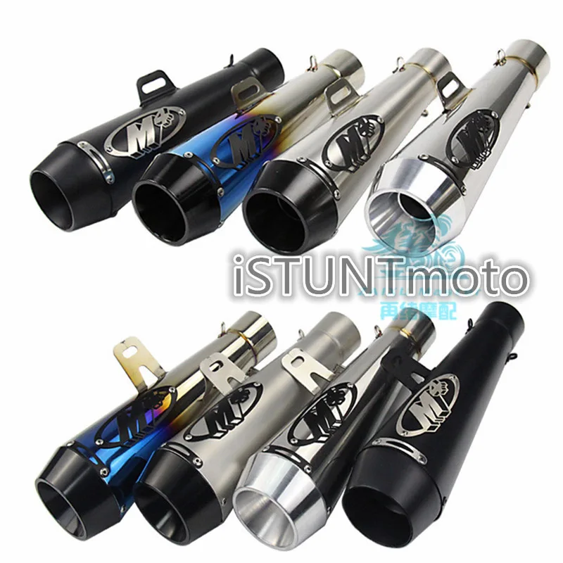 

51mm Inlet M4 Exhaust Universal Motorcycle Muffler Sliencer Pipe Modified GP Escape Moto For Honda CBR300 400 Yamaha R1 R6 ZX6R