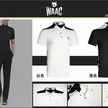 W Мужская спортивная одежда с коротким рукавом WAAC футболка для гольфа одежда для гольфа choice в выборе тенниска для отдыха