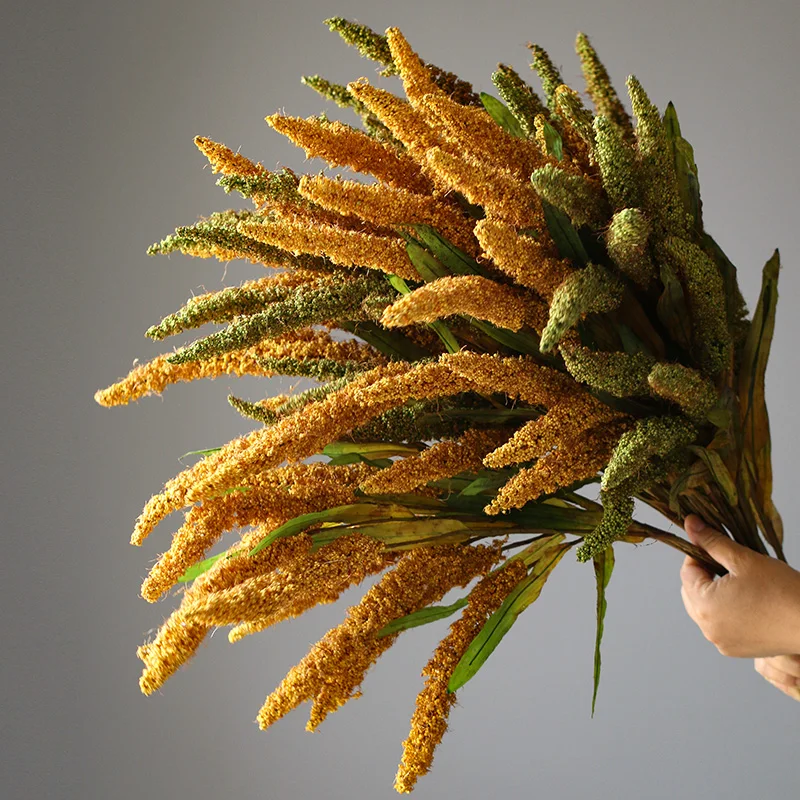 5 шт. Искусственные цветы Красивые Поддельные Уши пшеничного шелка Дисплей Цветы