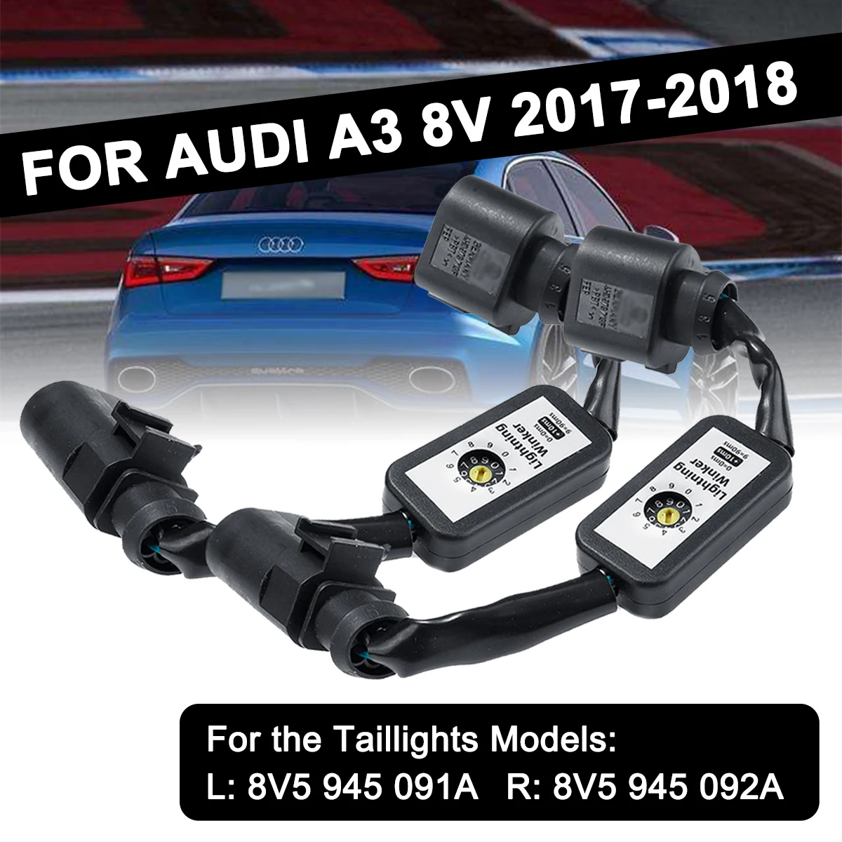 Для Audi A3 V8- 2 шт. Динамический указатель поворота светодиодный задний светильник Дополнительный провод модуля жгут левый и правый задний светильник