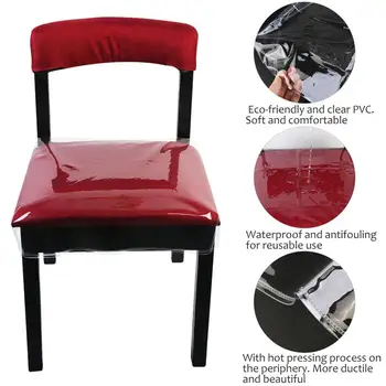

2pcs Transparent PVC Chair Cover Pad Chair Protectors Fits Chairs Up To 16 21 Inch