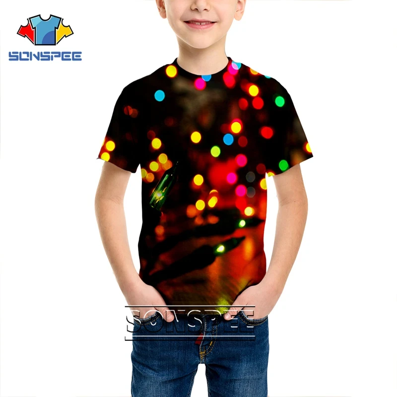 16 Fashion T-shirt 3D print Christmas Shirts Men Women Anime Child Streetwear Santa Claus T shirt Harajuku Kids Tshirt Xmas Clothes - Цвет: 16