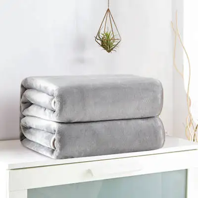 light grey color Домашний однотонный шерпа пледы Покрывало одеяло s зима сохраняет тепло Утяжеленный офис диван украшения Розовый Мягкий простыня плюшевое одеяло - Цвет: light grey color