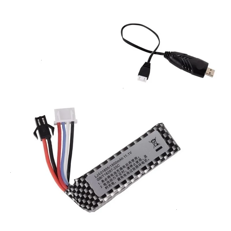 TER водяной пистолет 3S 11,1 V 1800mAh 401855 Lipo батарея для AKKU мини страйкбол BB Воздушный пистолет электрические игрушки RC запчасти с USB зарядным устройством