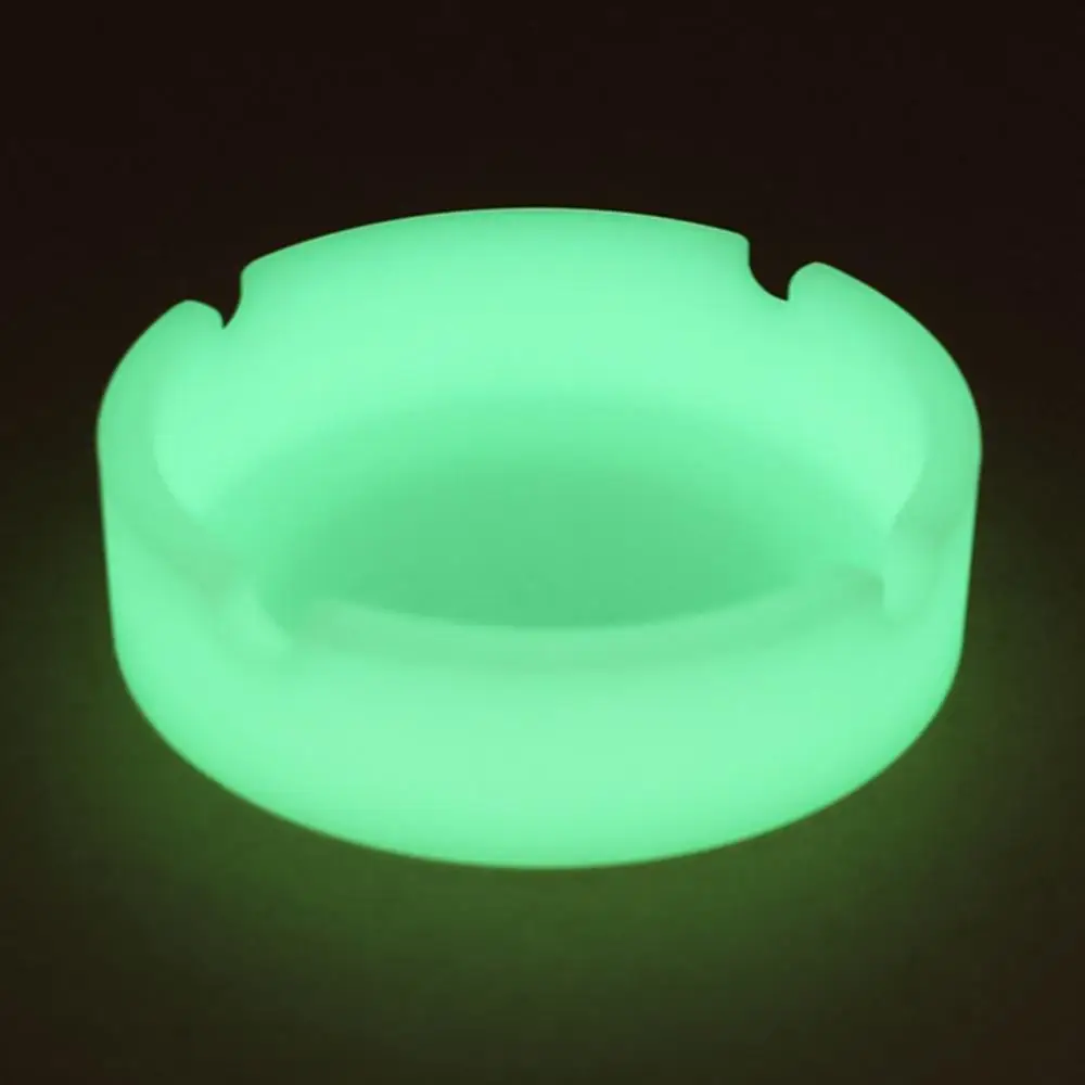 

Camouflage Portable Silicone Rubber Soft Round Ecological Smoke Holder Luminous Fluorescent Ashtray Easy To Clean