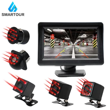 

Smartour car Rear View Camera Universal 8 LED Night Vision Backup Parking Reverse reversing Camera Waterproof HD Color Image