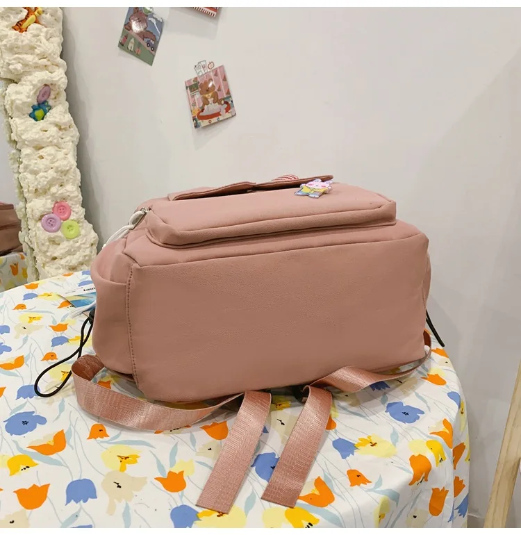 New Kawaii Long Rabbit Ear Backpack Bag Girl Female Cartoon Anmie Bunny Ear Bagpack Women Teen Schoolbag College Bookbag Mochila