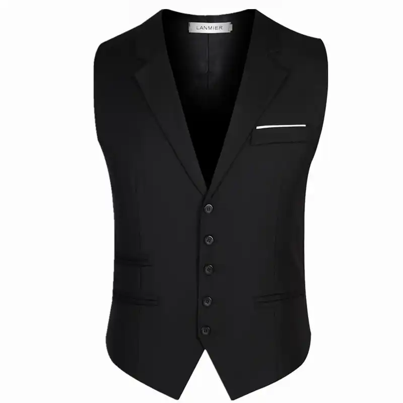 Handsome Men Fashion Single breasted Suit Vest Slim Business Cotton