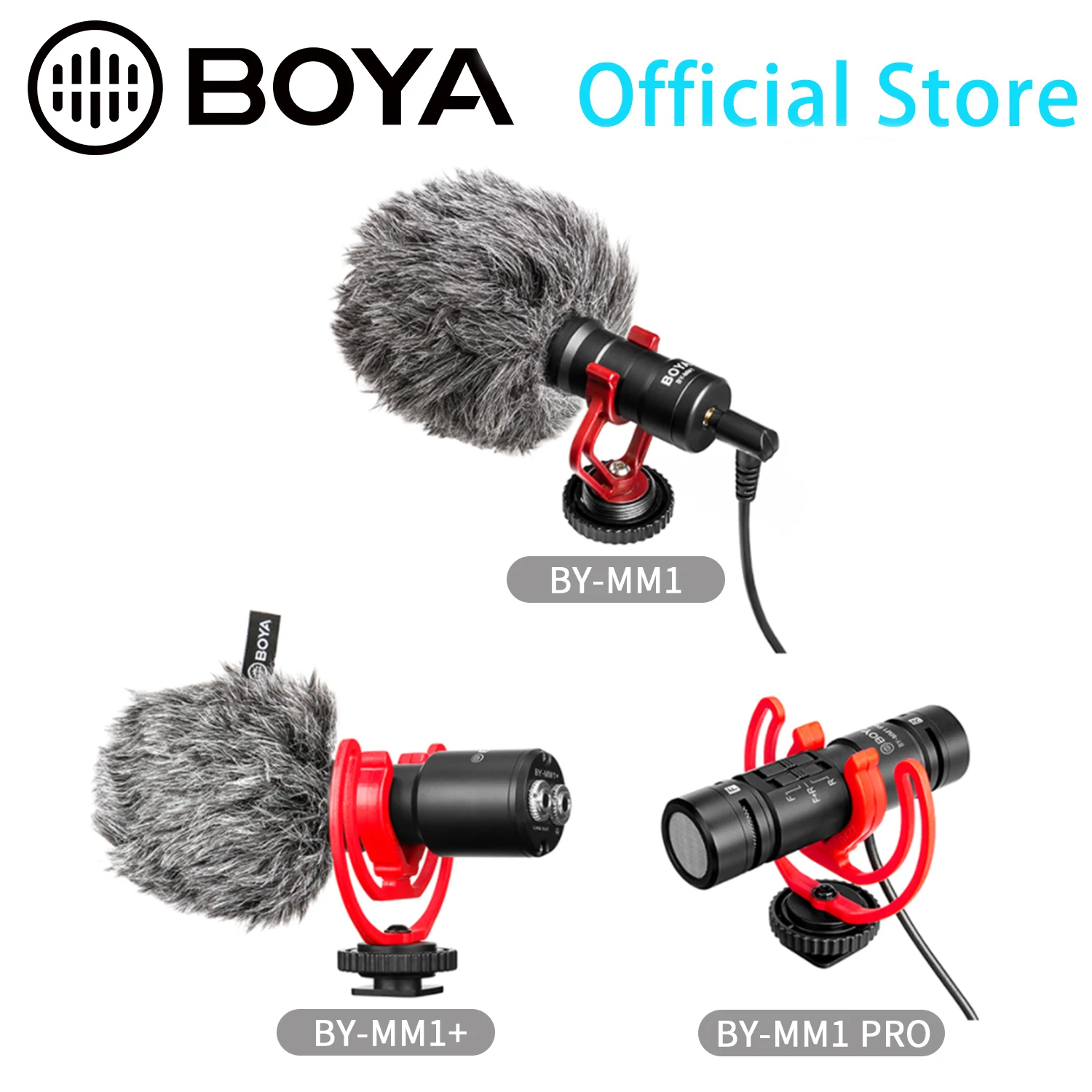 Конденсаторный микрофон BOYA BY-MM1 PRO Electret легкий портативный с амортизационным