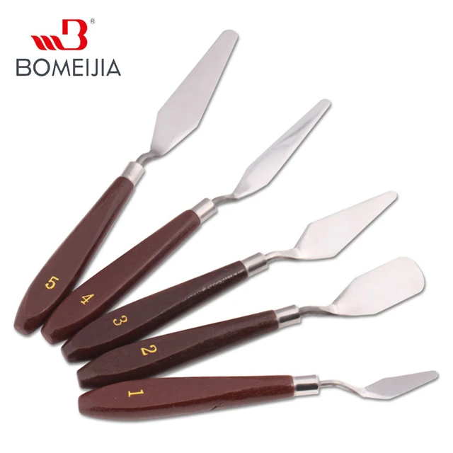 Stainless Steel Scraper Oil Paint Spatula - Stainless Steel Palette Set  Spatula - Aliexpress