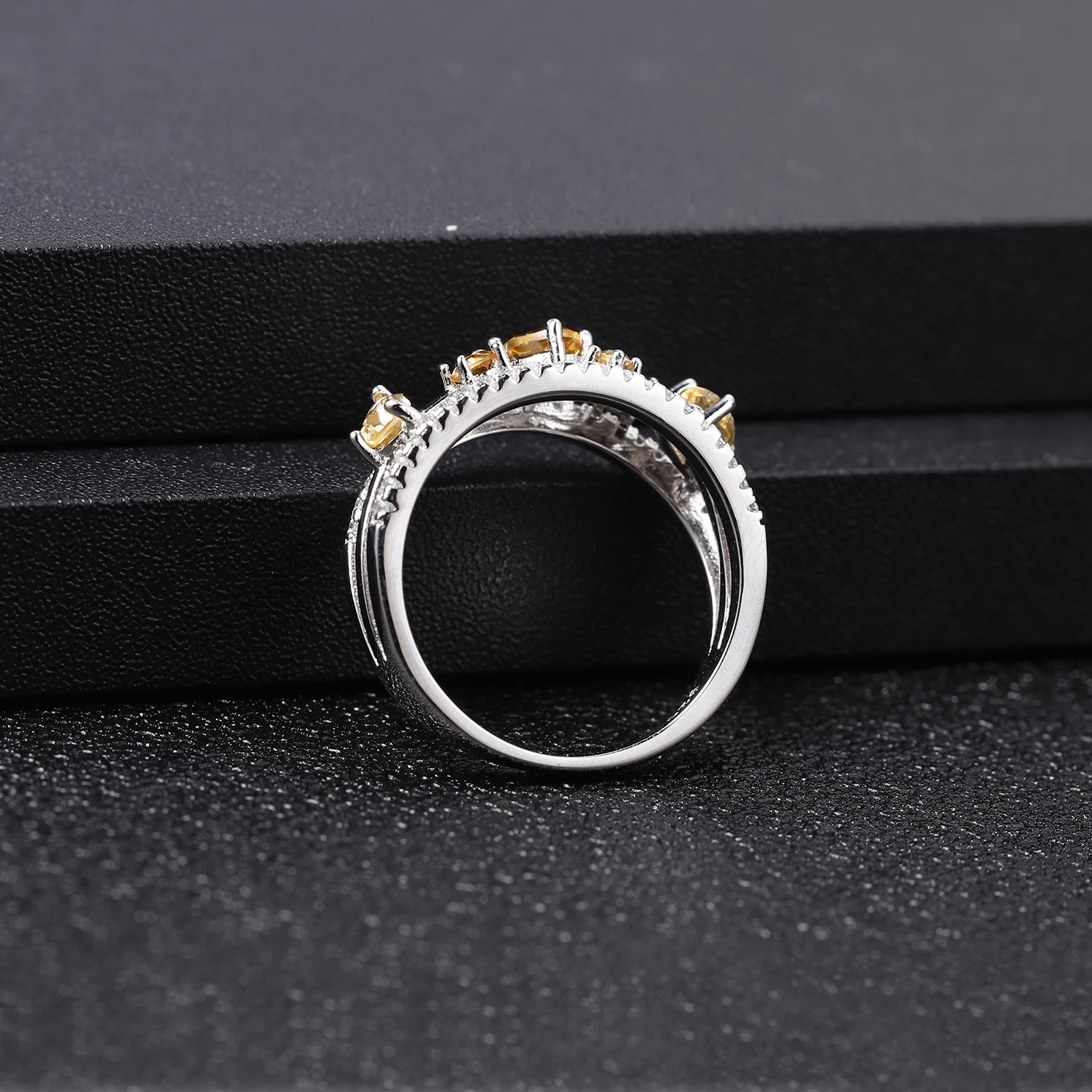 GEM'S BALLET, 0.54Ct, натуральный цитрин, драгоценный камень, кольцо, 925 пробы, серебро, камень рождения ноября, кольца для женщин, хорошее ювелирное изделие