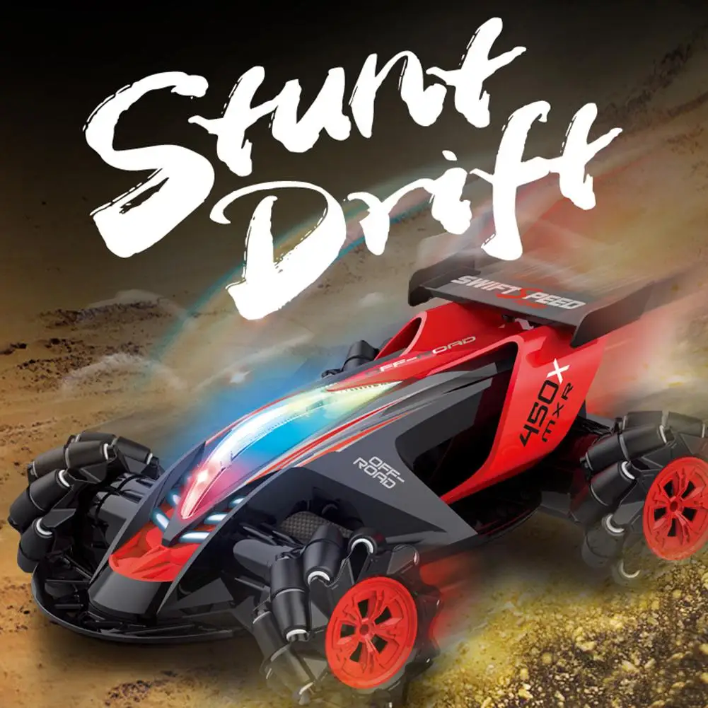

1/10 4WD 2.4G 20km/h RC Stunt Car 360 Degree Remote Control Car Drifting Vehicle with Light Kid Toy gift for children