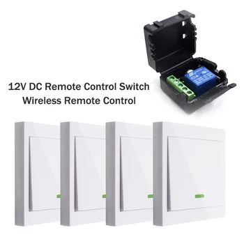 

433MHz RF Remote Control Switch 12V DC Light Lamp LED Bulb Wireless Switches Corridor Room Wall Panel Switch 2020 NEW
