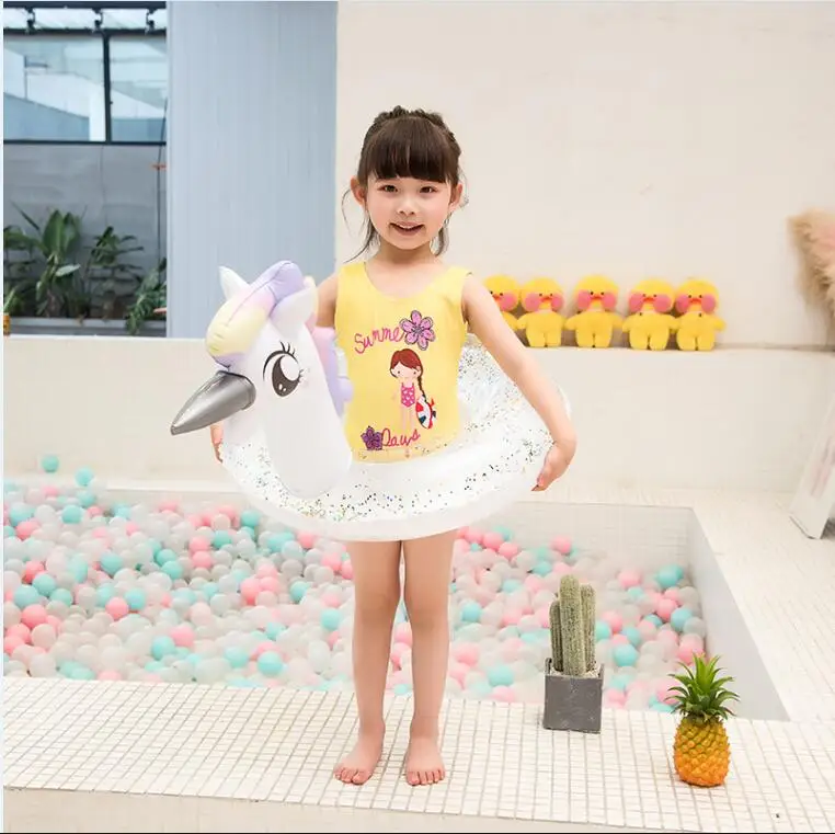 Pegasus kids Надувной фламинго плавательный круг для детей Единорог плавающий для бассейна для детей блёстки плавательный circel бассейн игрушки - Цвет: Pegasus kids