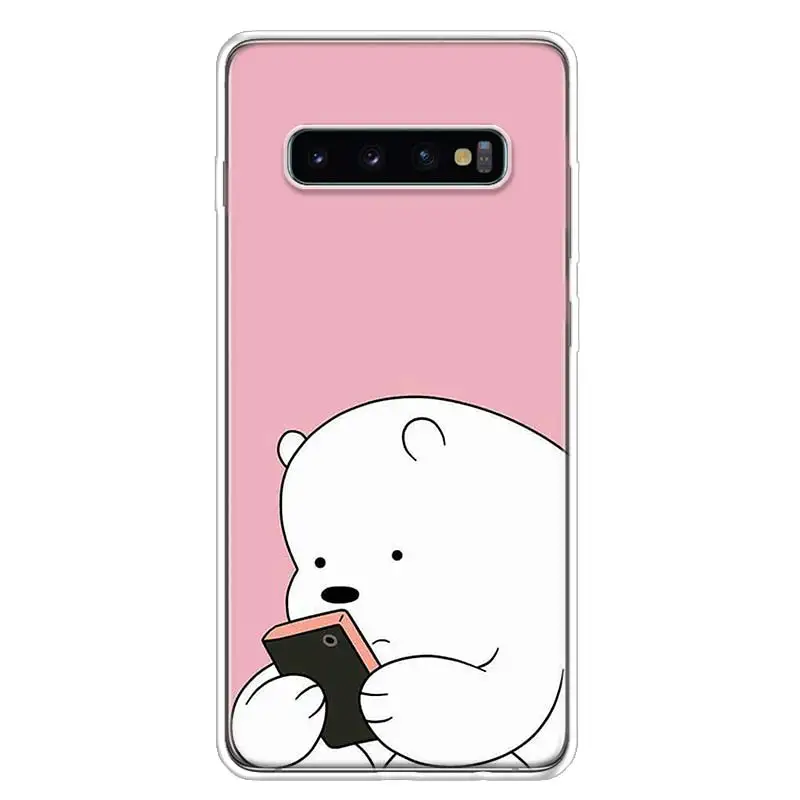 Чехол для телефона с изображением голых медведей для samsung Galaxy S10+ Lite Note 10 9 8 S9 S8 J4 J6 J8 Plus S7 S6