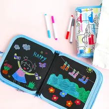 Дети портативный мягкий мел доска Рисование раскраска книжка с доской с водой Мел жизнь раскраска доска "сделай сам" живопись