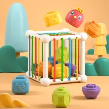 Jouets à empiler Montessori pour bébés de 6 à 12 mois, blocs de construction éducatifs, jouets sensoriels, cadeau pour bébés garçons de 1 an