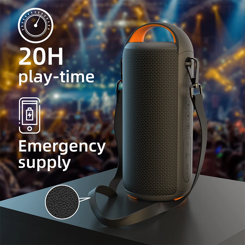 Bluetooth-Колонка 20 Вт Беспроводная музыкальная вибрация бас-сабвуфер большая
