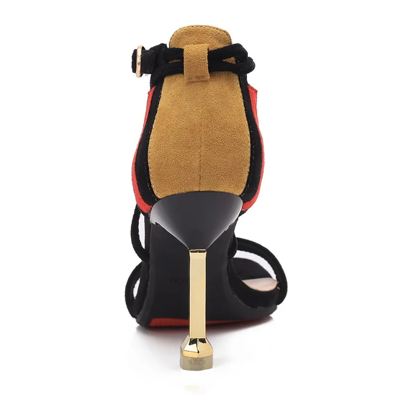 

F181-9 Low Top Cross Buckle Peep-Toe-High-heeled Sandals Women's 2019 Summer Thin Heeled Shoe Hot Selling Europe And America