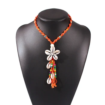 

Ethnice Boho Necklace For Women Bohemia Shell Necklace Pendent Rope jewelry For Girl Starfish For Best Friend Dropshipping