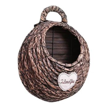 

Hand-woven Flower Basket Wall Hanging Wooden Wicker Weaving Flower Pot Decorative For Indoor Balcony Decoration
