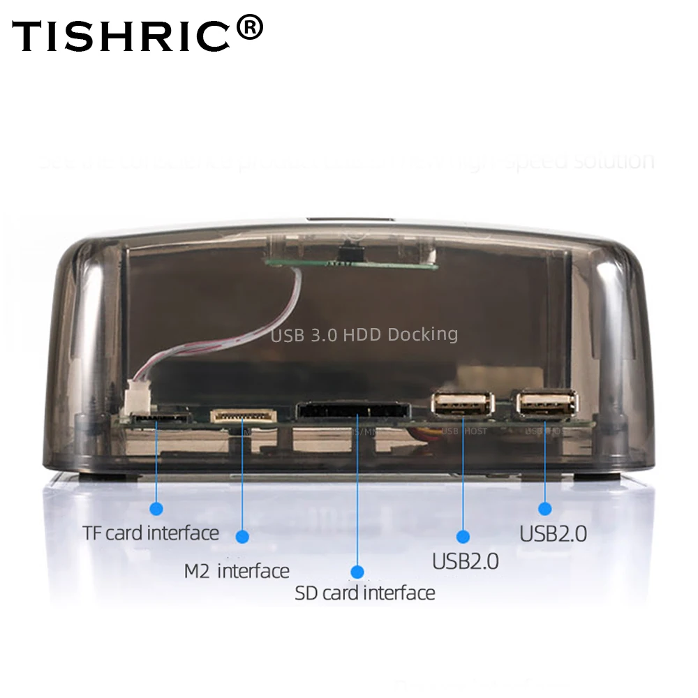 TISHRIC USB 3,0 Все в 1 док-станция для Hdd со слотом для чтения IDE/SATA двойной многофункциональный корпус для жесткого диска док-станция