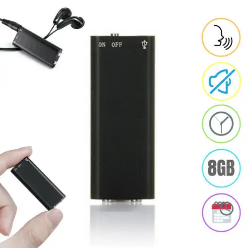 

2019 Mini Magnetic Digital Voice Activated Recorder Spy Sound Audio Sound Recorder Dictaphone MP3 8GB