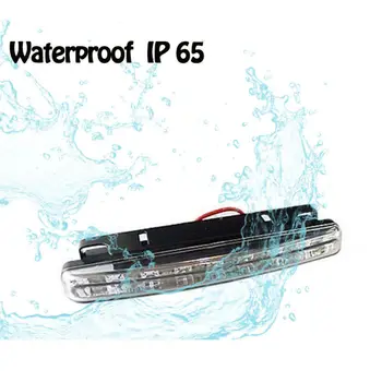 

8 LED Daytime Running Light White 12V Waterproof Lamp Bulbs Replacement