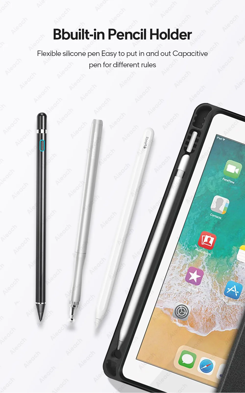 Чехол для нового iPad 9,7 дюймов 2018 2017 чехол с карандашом Держатель смарт-из искусственной кожи ткань текстура мягкий силиконовый чехол для iPad