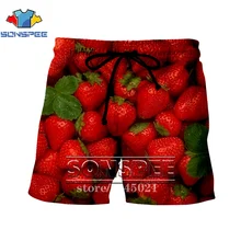 SONSPEE новые модные шорты с 3D принтом фруктов для мужчин и женщин, повседневные шорты с изображением животных, шорты с ананасом, брендовая одежда для отдыха, S281