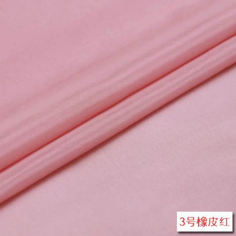 Sewing Fabric 100*140cm New printing dyeing silk cotton fabric solid color base lining silk fabric by meter prink red white