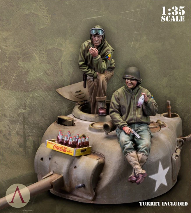 1/35 солдат США с револьверной смоляной фигуркой Строительный набор