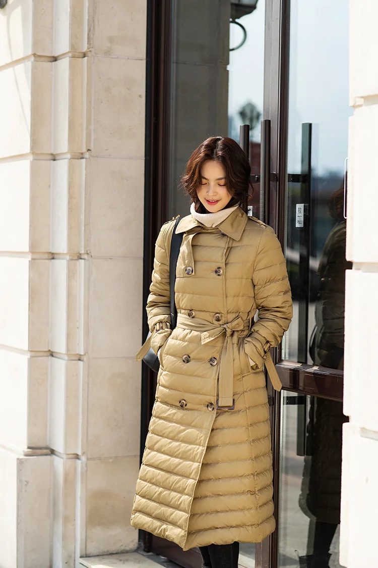 Куртка на 90% белом утином пуху, женская одежда, зимнее пальто для женщин, Корейская винтажная тонкая куртка-пуховик, женская теплая парка 3111 YY2032