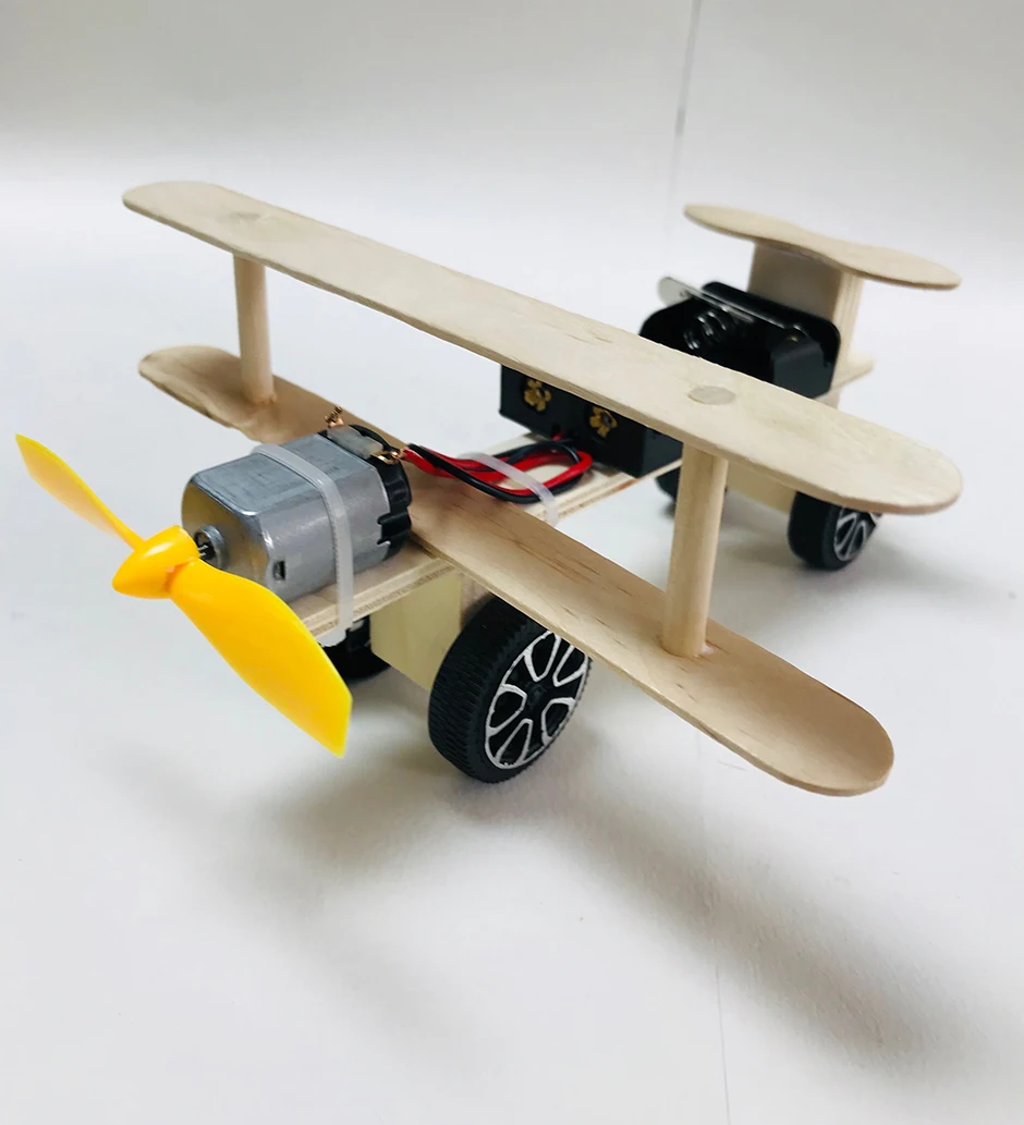 DIY aircraft plane Model Windmill Toy STEM Invention Education Electric Child Circuit School Craft Experiment Technology