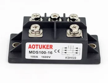 

AOTUKER Bridge Reactor MDS100-16 Three-phase Rectifier Module 100A 1600V S Type MDS100A
