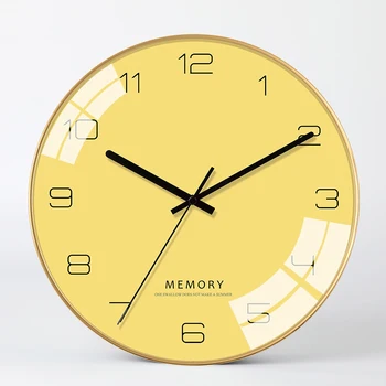 

Nordic Stylish Glass Wall Clock Bedroom Modern Design Mute Large Kitchen Wall Clocks Decorative Living Room Wall Clock II50BGZ