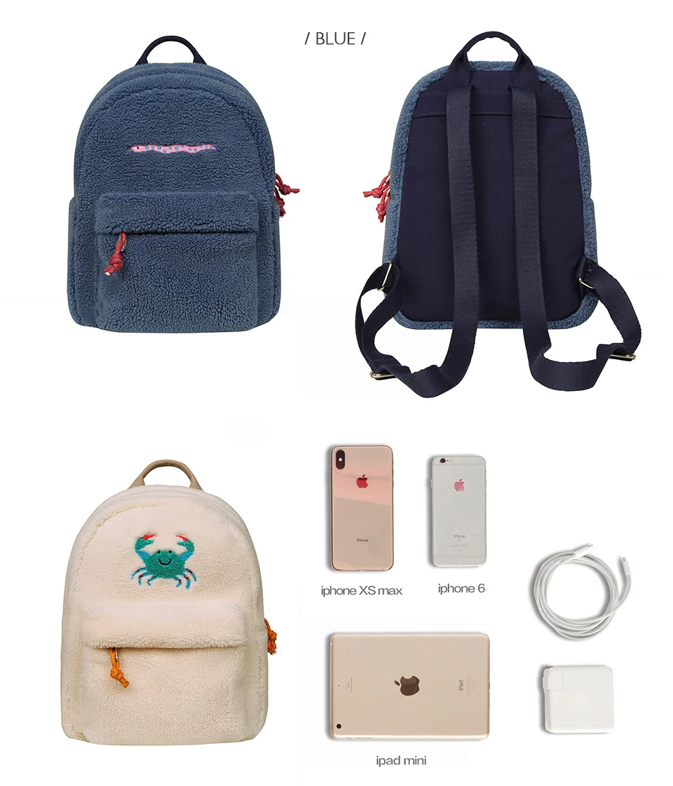 [Новое поступление для осени и зимы] 10 дюймов креативный флисовый мини-рюкзак дорожные сумки для мальчиков и девочек(веселый магазин КИК