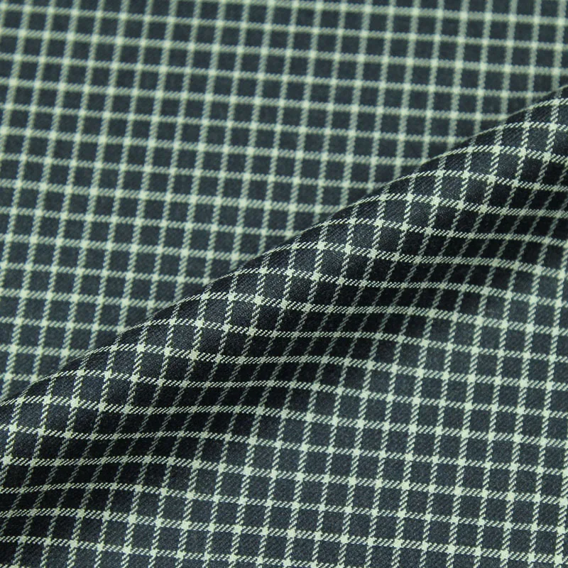 Navy blue geometric plaid design British style wool worsted blended fabric WF216 | Дом и сад
