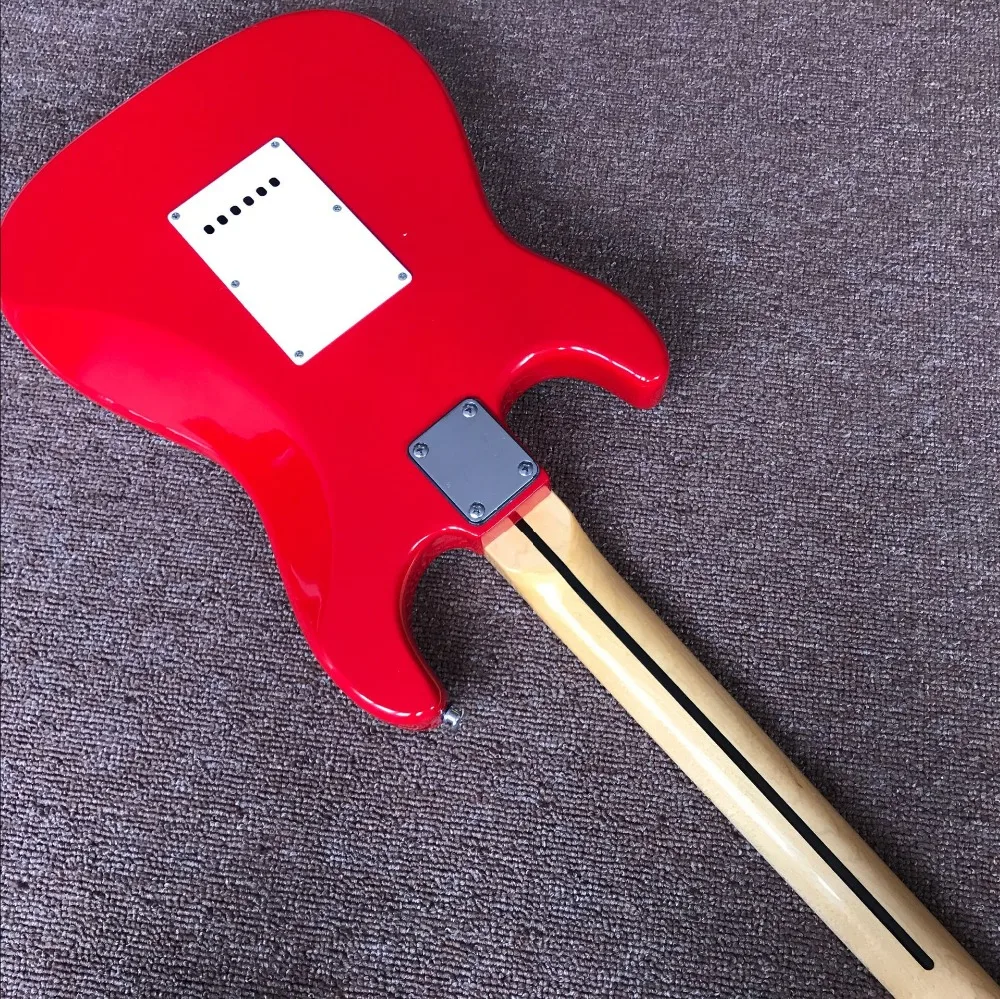 Высококачественная электрогитара красного цвета, клен гриф gitaar, музыкальные инструменты ручной работы 6 струн гитара ra