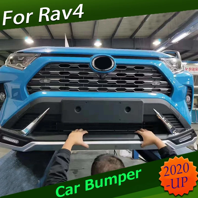 Для Toyota RAV4 Бампер протектор кузова комплект автомобиля ABS пластик передний бампер протектор Подоконник Пластина Крышка Багажника защита отделка