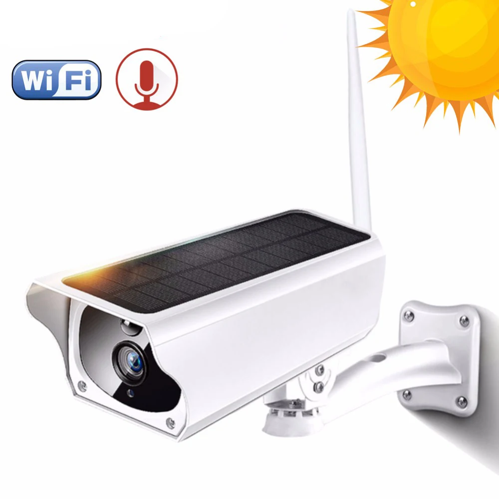 

Solar 1080P HD CCTV Security Surveillance IP Camera WI-FI Wireless Outdoor IP67 Waterproof Powered Cloud IR P2P Outside Camera