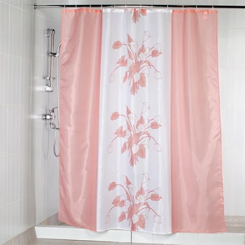 

Curtain for a bathtub Aquarius, Flowers, 180 * 200 cm, pink For home and kitchen