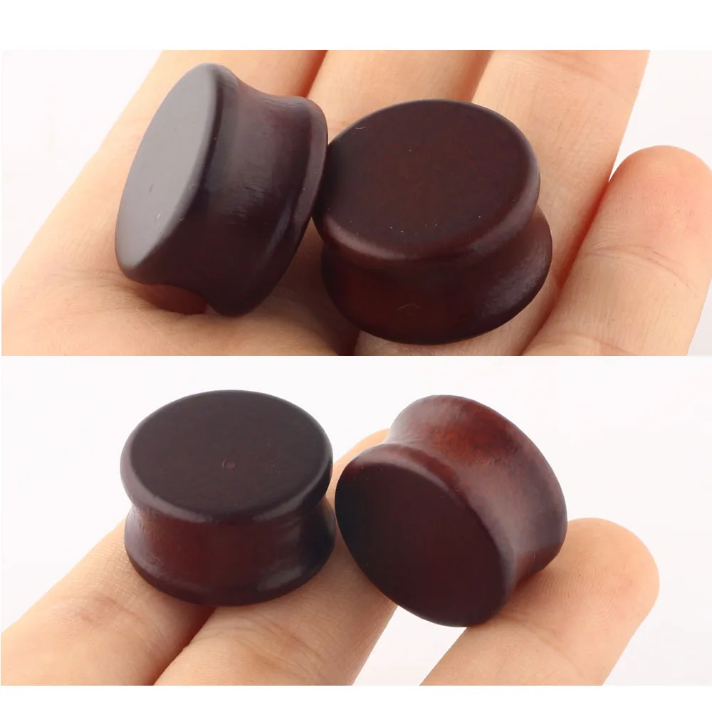 TIANCIFBYJS Natural Organic Wood Ear Gauges Flesh Tunnel Plugs